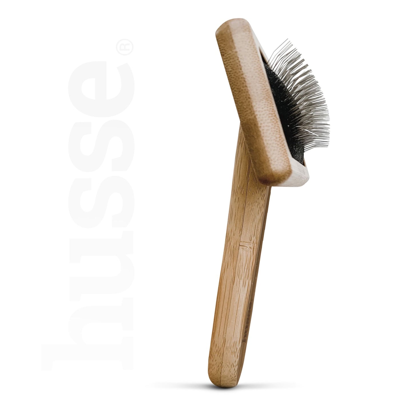 Karda | Slicker grooming brush with bamboo handle