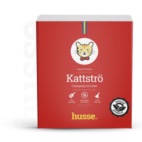 Kattstro レッド、10 kg | 灰色のベントナイト粘土で作られた猫砂 (割引 - 箱にへこみあり、引き取りのみ)