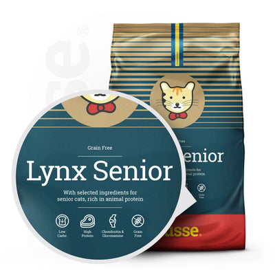 Lynx Senior | Grain free kibbles for senior cats with sensitive skin & stomachs (free sample - one pack per customer)