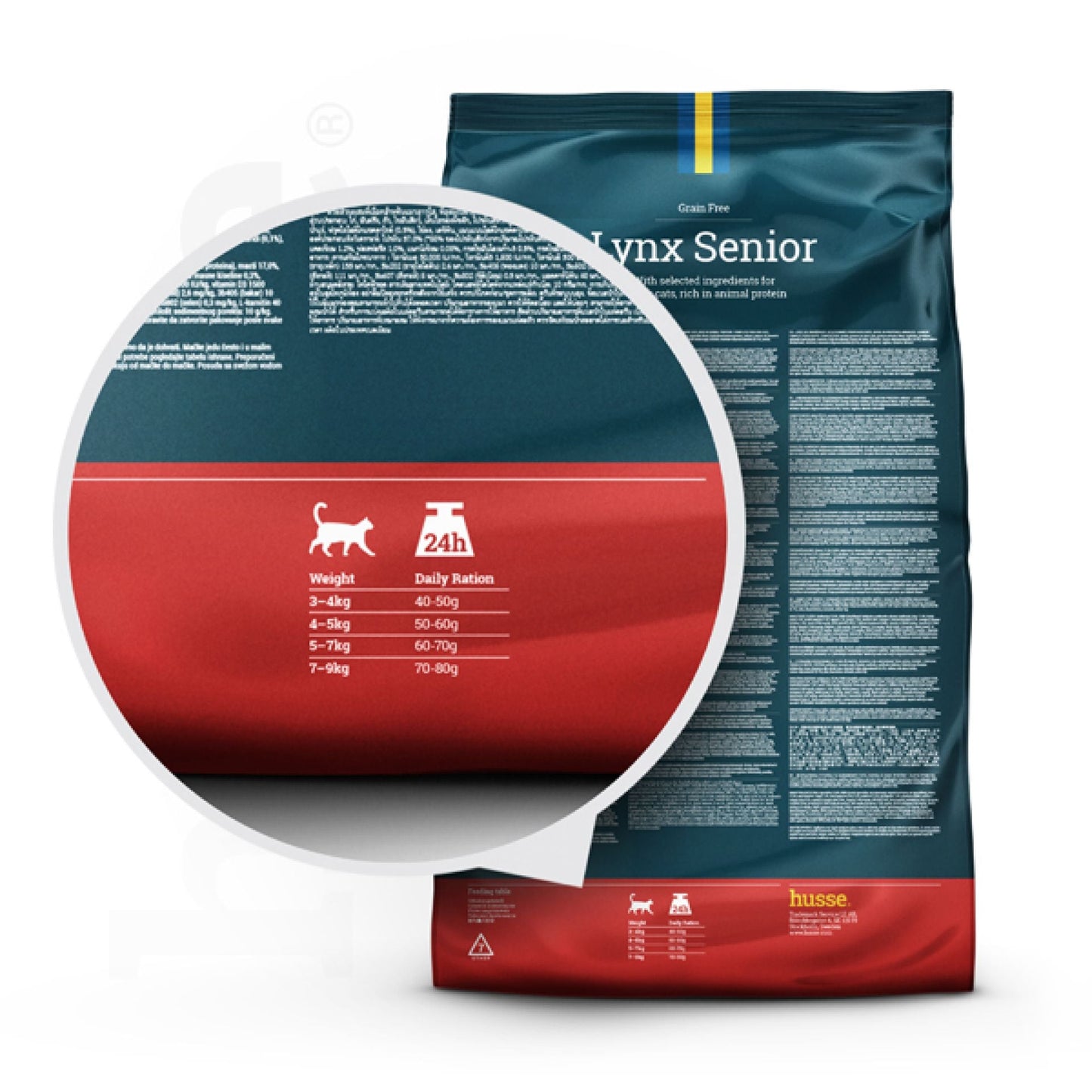 Lynx Senior | Grain free kibbles for senior cats with sensitive skin & stomachs (free sample - one pack per customer)