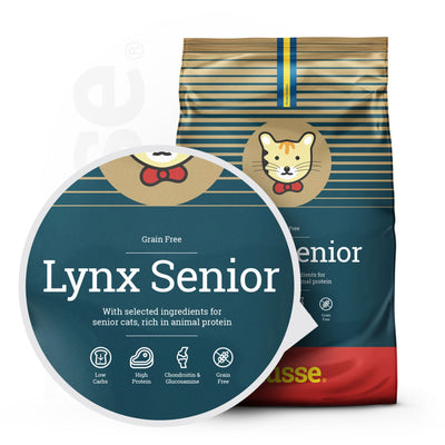 Lynx Senior | 皮膚や胃が敏感なシニア猫のための穀物不使用のドライフード