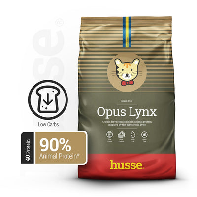 Opus Lynx | 皮膚や胃が敏感な猫のための穀物不使用のドライフード