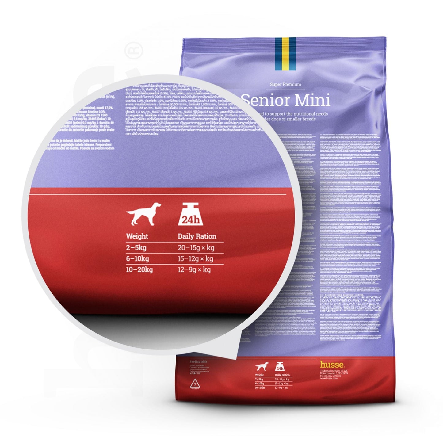 シニアミニ | 小型シニア犬の体型維持に適したカロリー含有量のドライフード（無料サンプル - 1 名につき 1 パック）