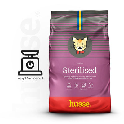 Exclusive Sterilised | Dry food made to satisfy a sterilised cat unique nutritional needs (free sample - one pack per customer)
